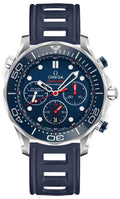 Omega Blue Chronograph Rubber