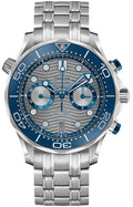 seamaster Omega Grey Wave Blue Bezel