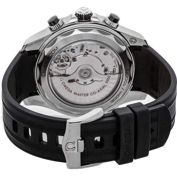 seamaster Omega Black Rubber Chronograph - Hình 3