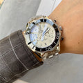 seamaster Omega White Wave Chronograph