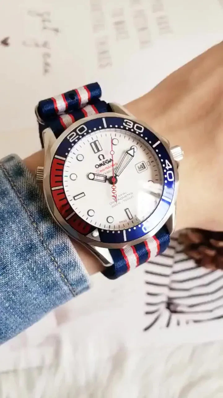 Omega Seamaster White Dial NATO