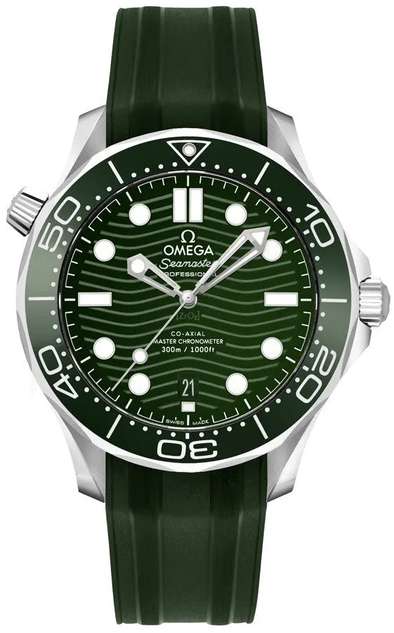 seamaster Omega Green Dial Rubber