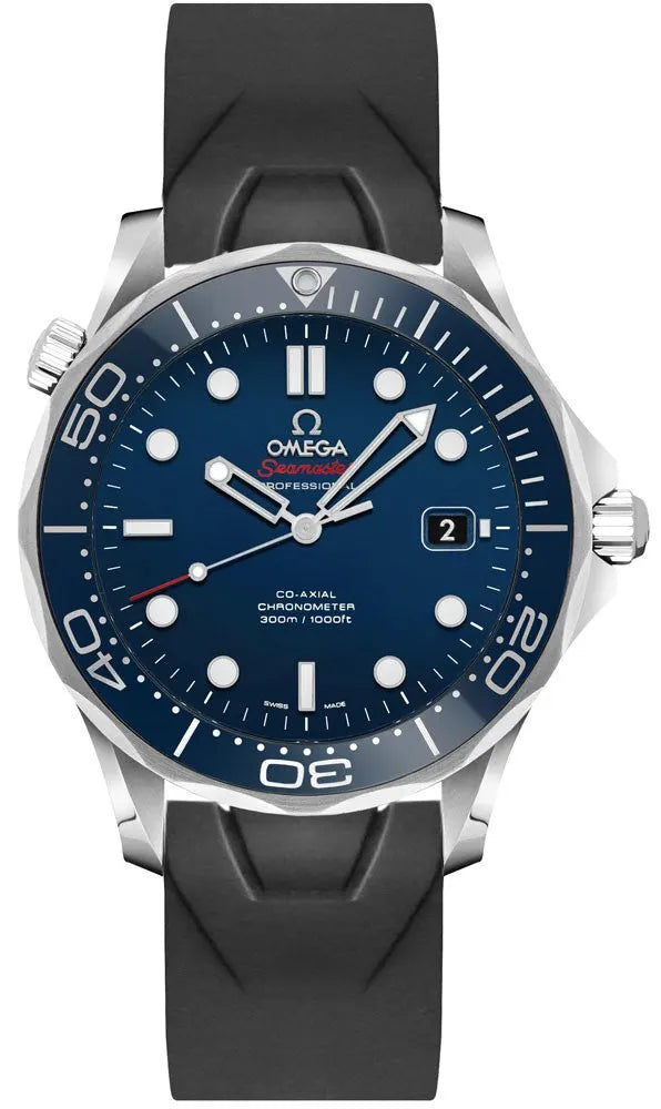 seamaster Omega Blue Dial Rubber