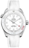 Omega White Ceramic Leather Watch