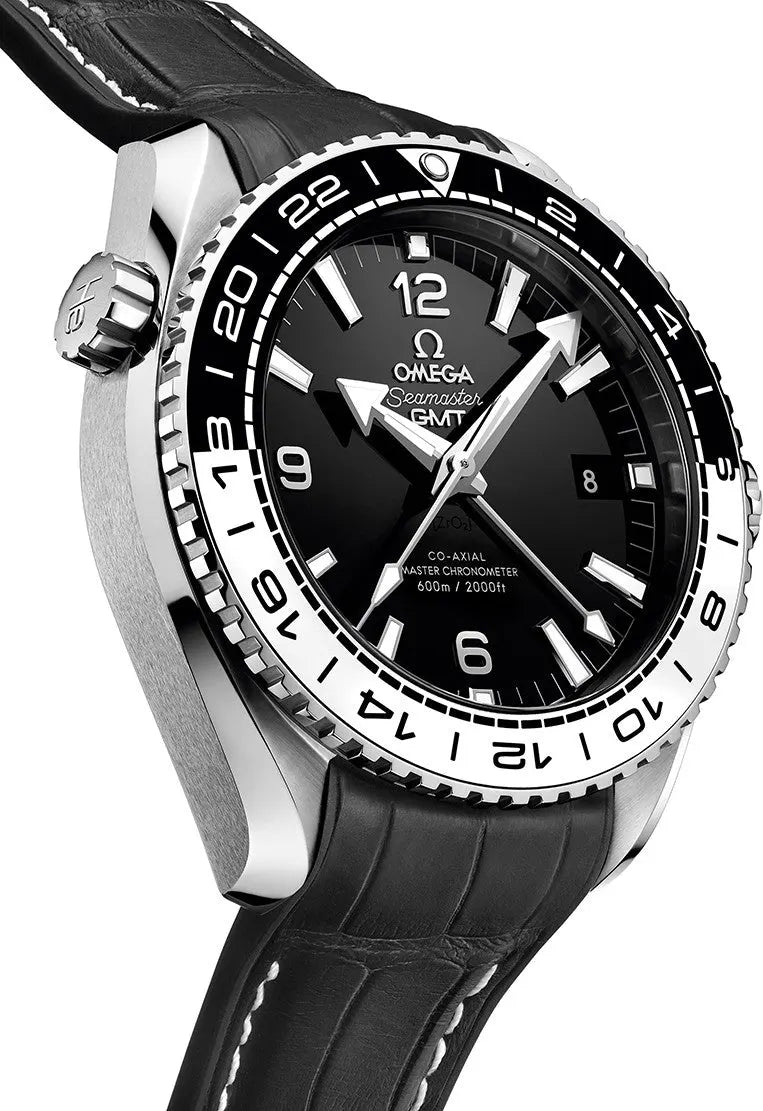 seamaster Omega GMT Black Leather
