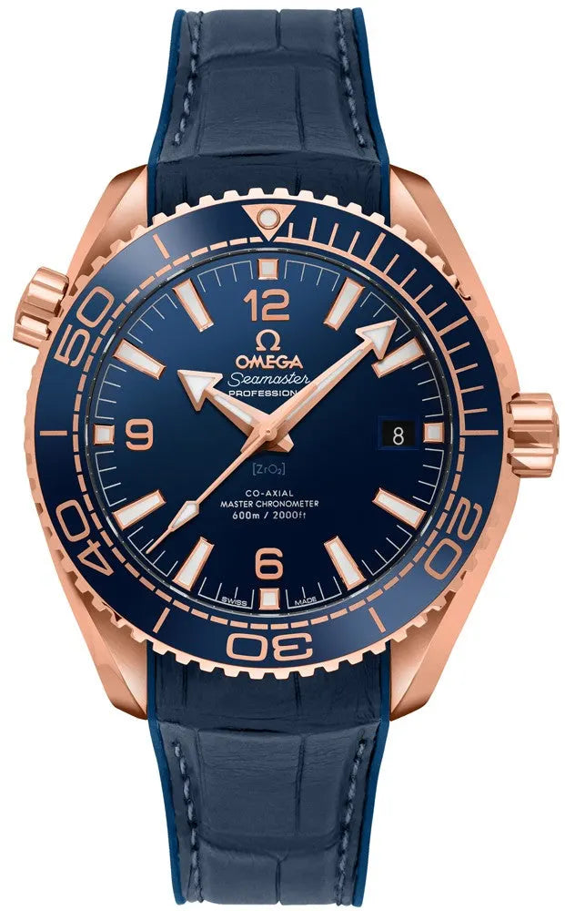 Omega Blue Dial Rose Gold