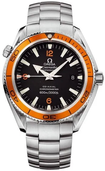 Omega Orange Bezel Steel Watch