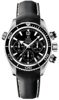seamaster Omega Black Leather Chronograph