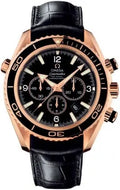 seamaster black Omega Rose Gold Chronograph