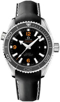 Omega Black Leather Orange Accents