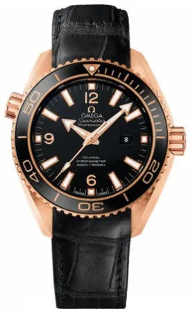 Seamaster Rose Gold Black Leather