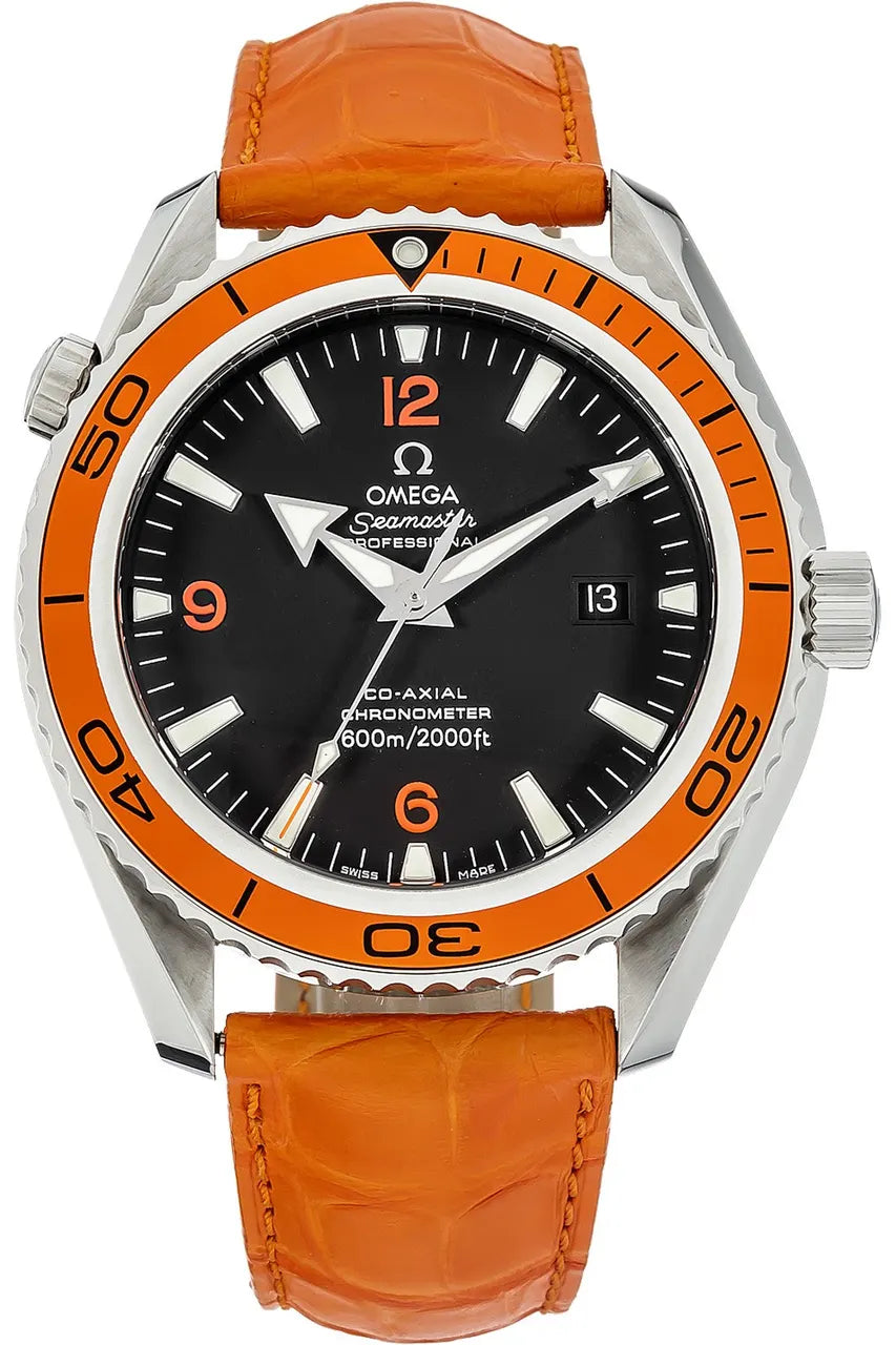 seamaster Omega Orange Bezel Leather