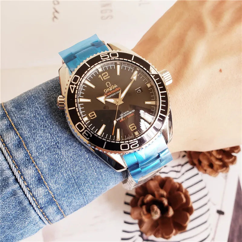 seamaster planet Omega Black Dial Steel