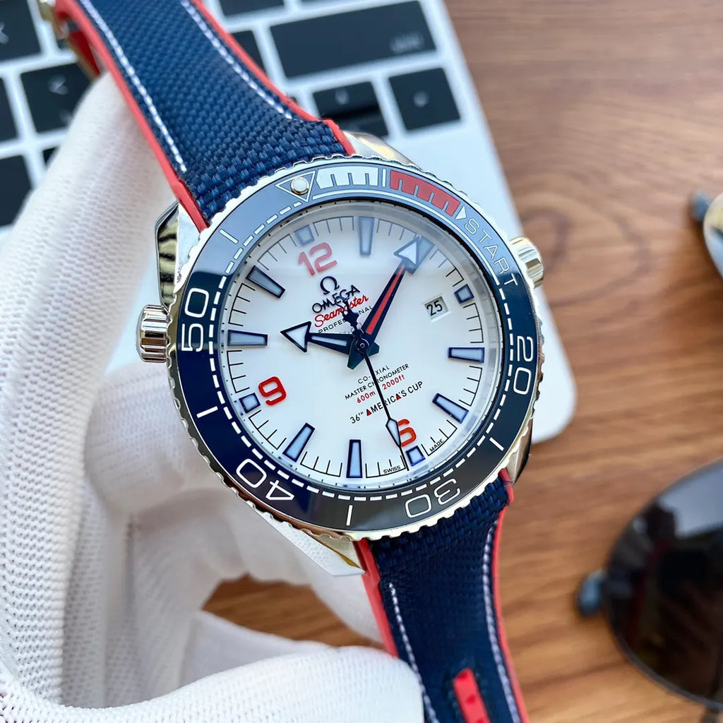 Omega Seamaster America's Cup white - Hình 2