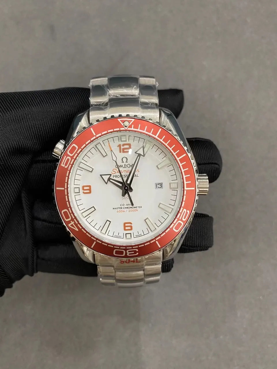 seamaster Omega Orange Bezel Steel - Hình 2