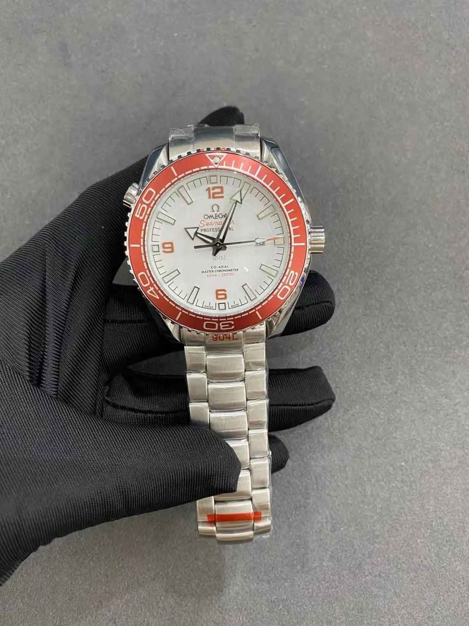 seamaster Omega Orange Bezel Steel - Hình 6