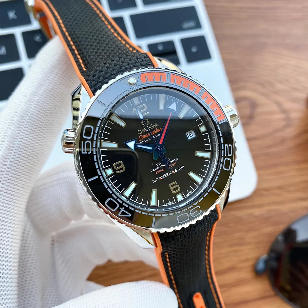 Omega Orange Rubber Seamaster