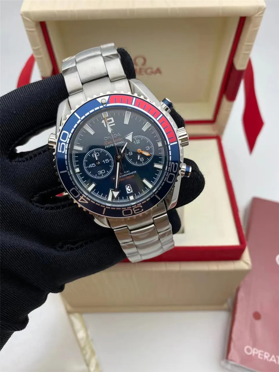 Omega Blue Red Dive Watch