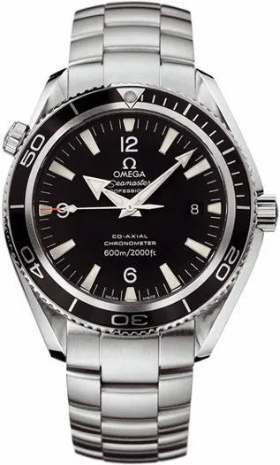 planet Omega Black Steel Seamaster
