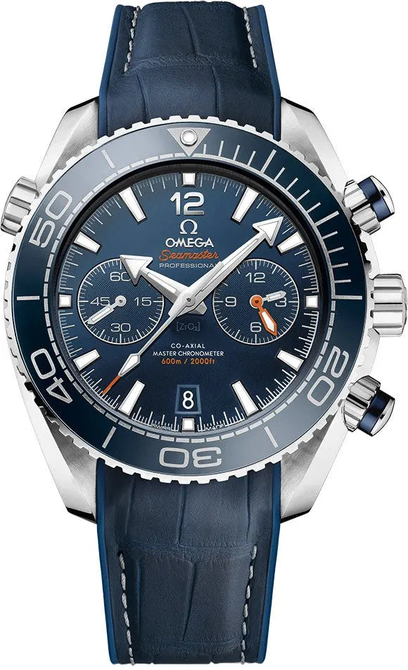 seamaster Omega Blue Chronograph Leather