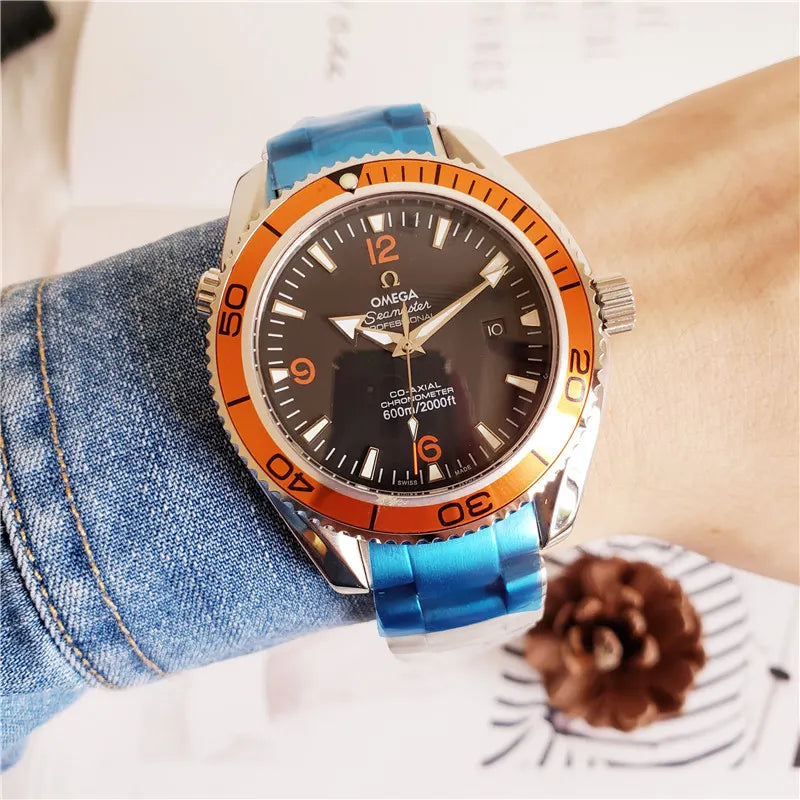 seamaster Omega Orange Bezel Steel