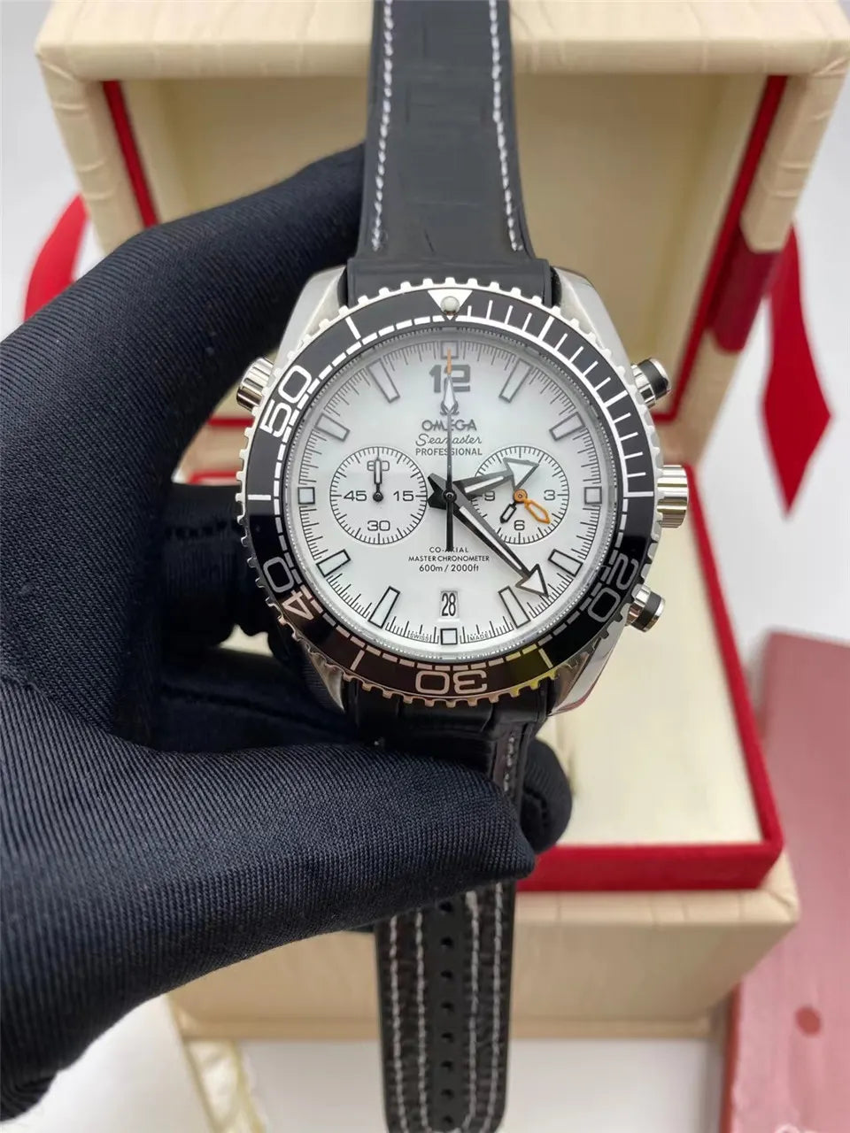 seamaster Omega White Dial Chronograph