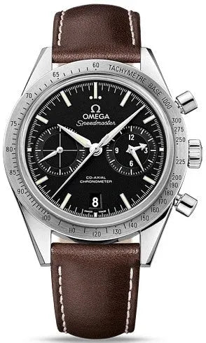 Omega Black Leather Chronometer