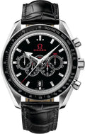 Omega Black Leather Chronograph