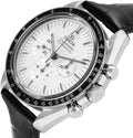 Omega Silver Black Leather