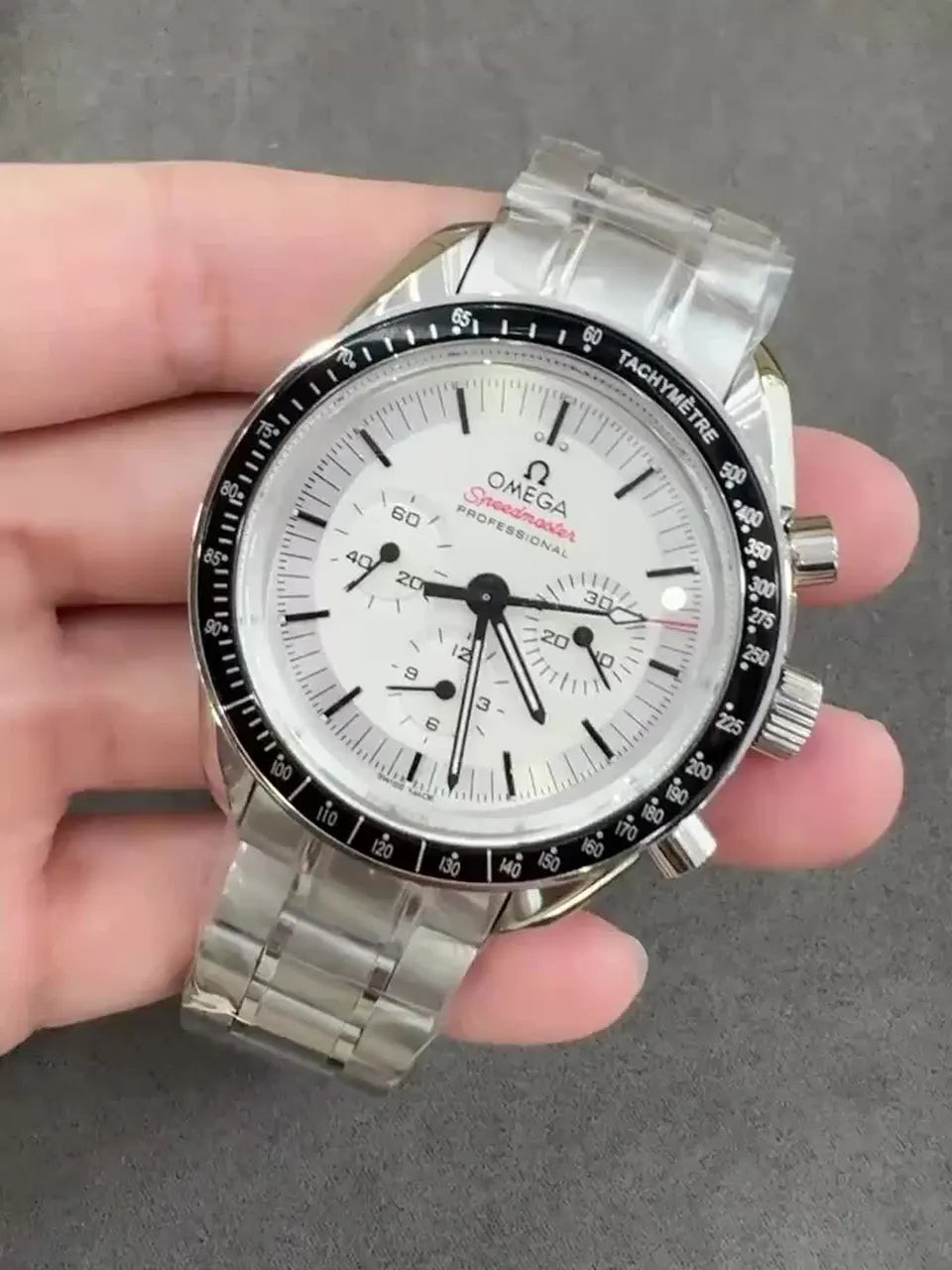steel Omega Speedmaster White Dial