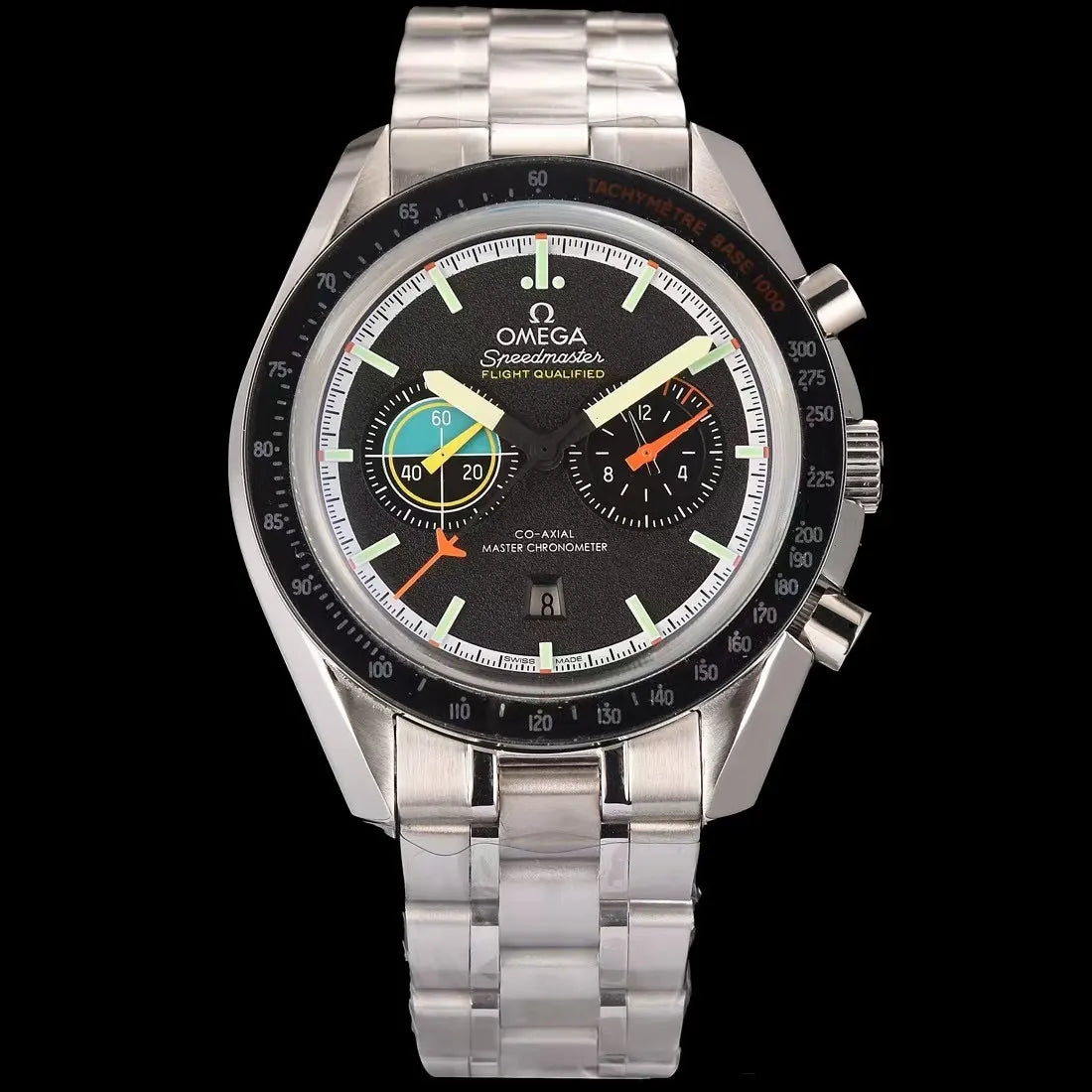 Omega Steel Black Dial