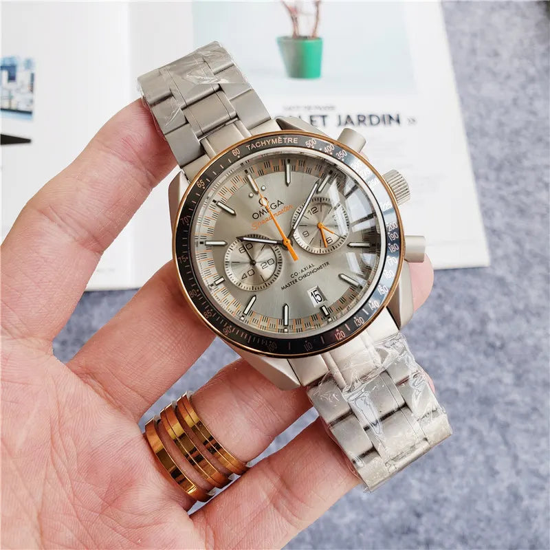 Omega Silver Dial Steel Gold - Hình 6