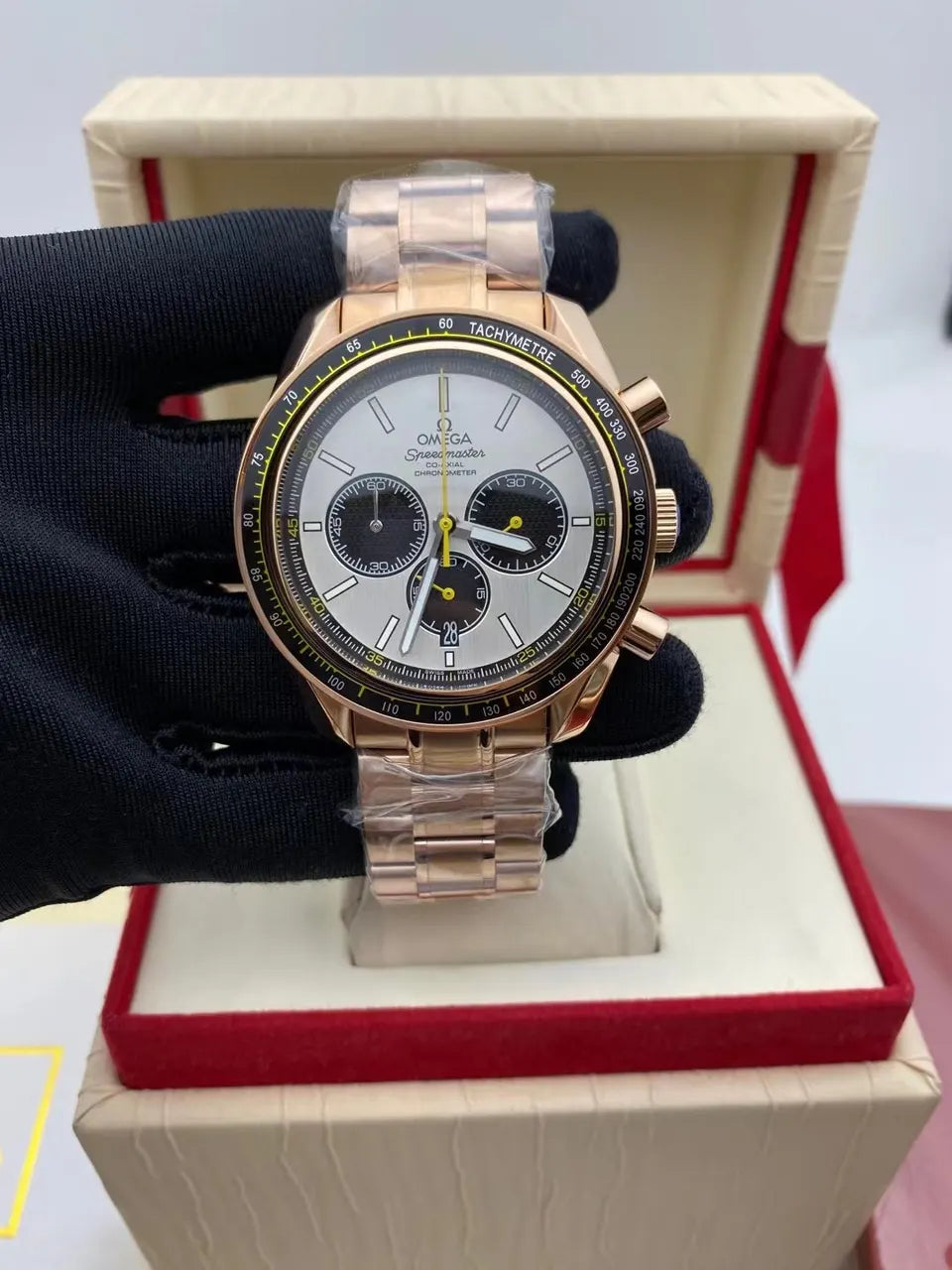 Omega Rose Gold Silver