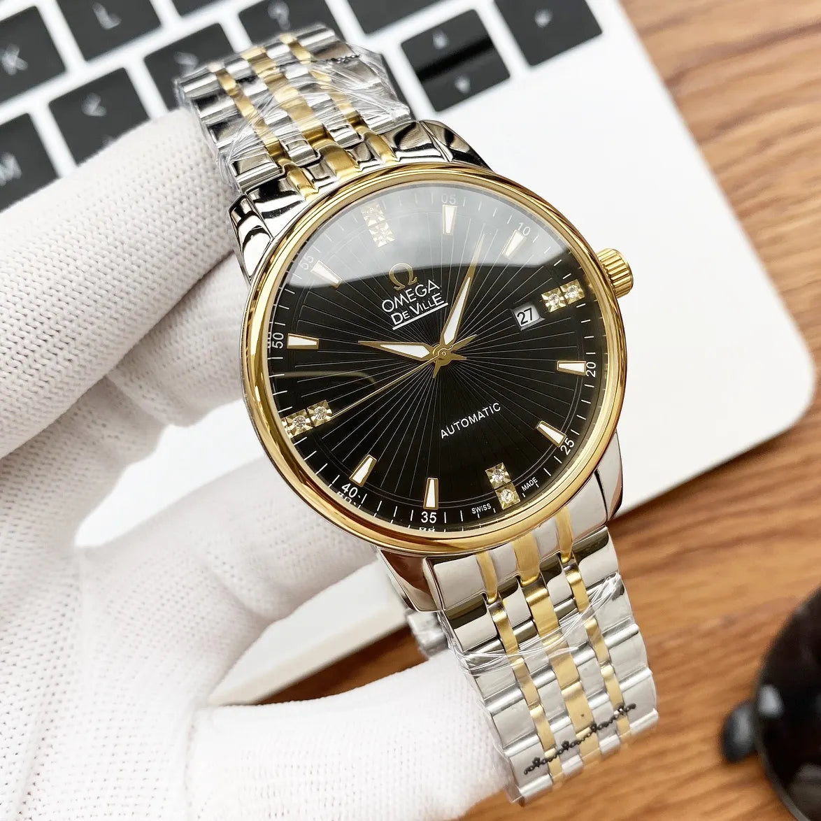 Omega Black Diamond Two-Tone