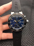 dial Oris Aquis Blue Chronograph