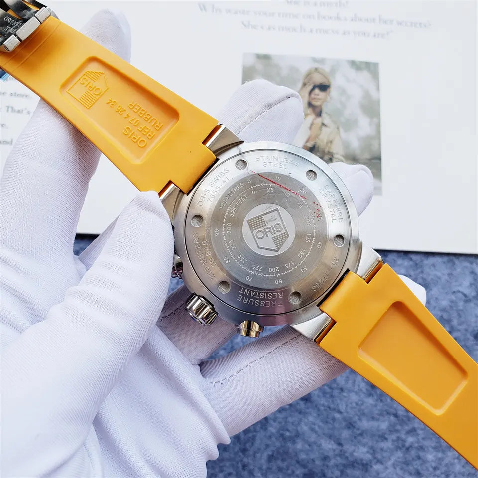 Oris Aquis Chronograph Yellow - Hình 6