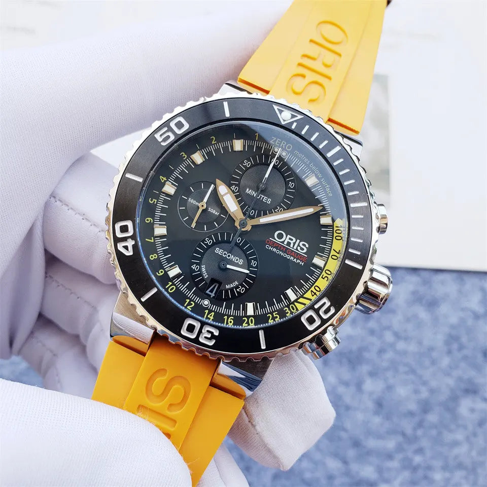 Oris Aquis Chronograph Yellow - Hình 3