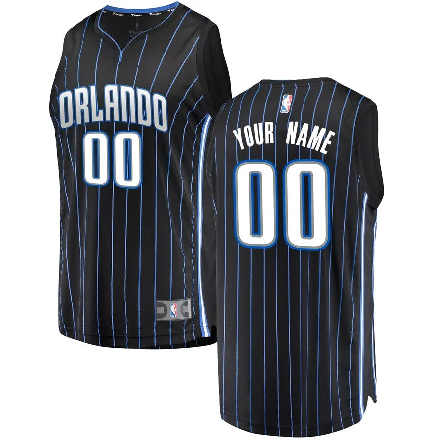 fanatics custom Magic Black Pinstripe Jersey