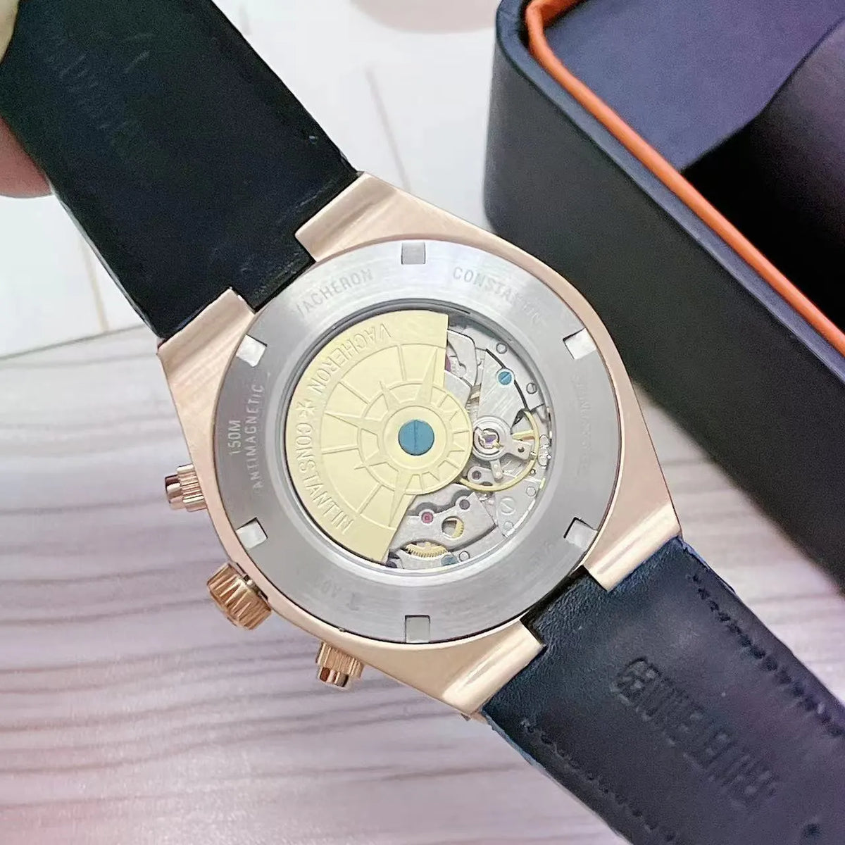 Vacheron Rose Gold Blue - Hình 2