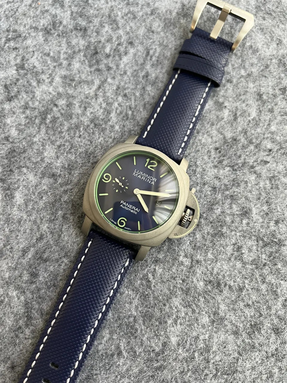 Panerai Blue Titanium Watch - Hình 6