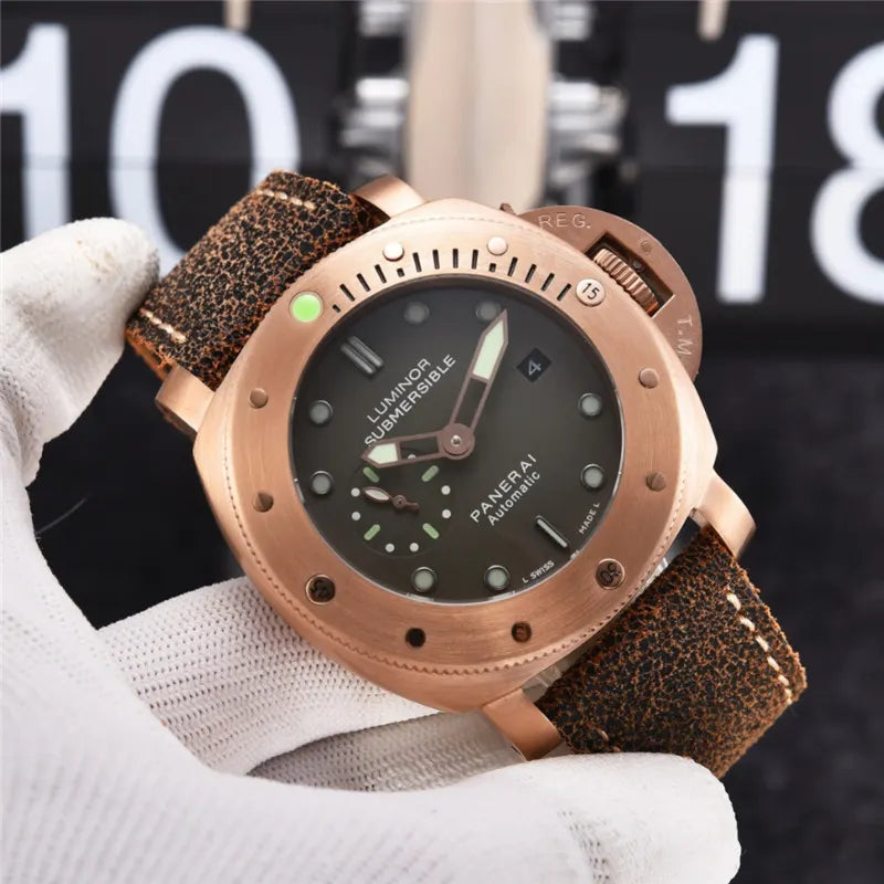 luminor Panerai Bronze Brown Leather - Hình 8
