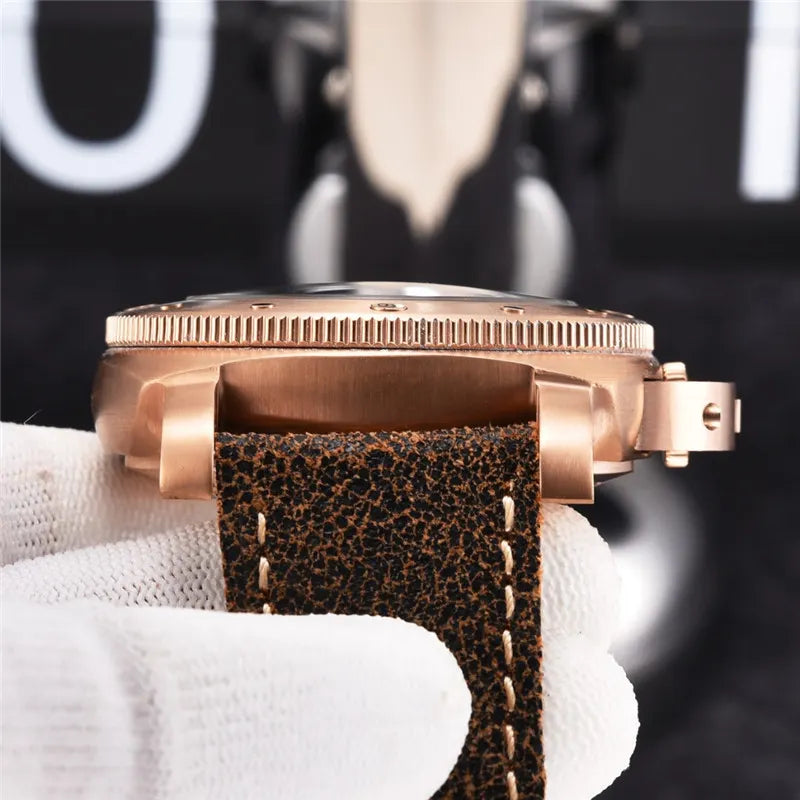 luminor Panerai Bronze Brown Leather - Hình 3