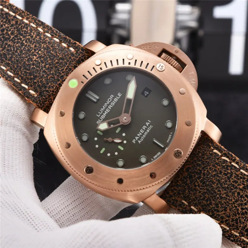 luminor Panerai Bronze Brown Leather - Hình 6