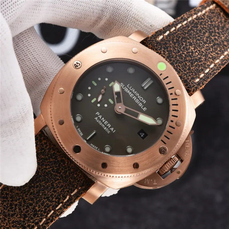 luminor Panerai Bronze Brown Leather - Hình 7
