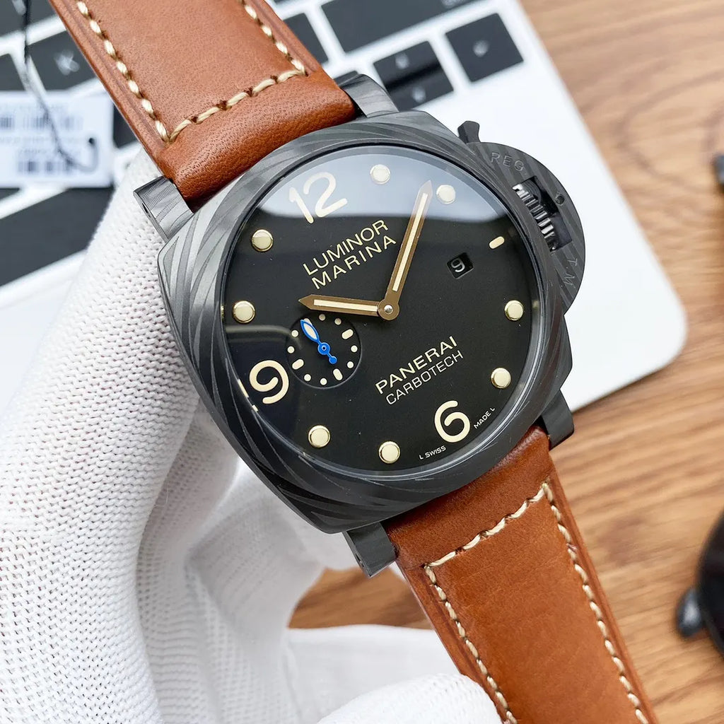 Panerai Carbotech Brown Leather - Hình 3