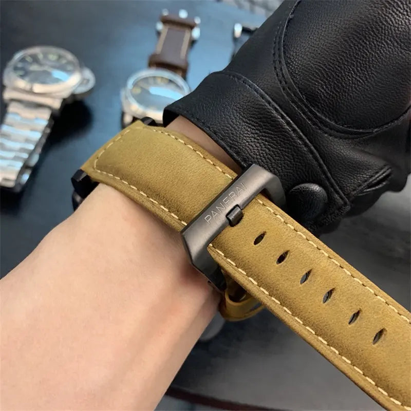 tan Panerai Luminor GMT Black
