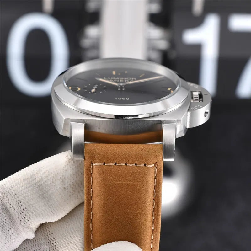 Panerai Luminor Black Dial Tan Leather - Hình 2