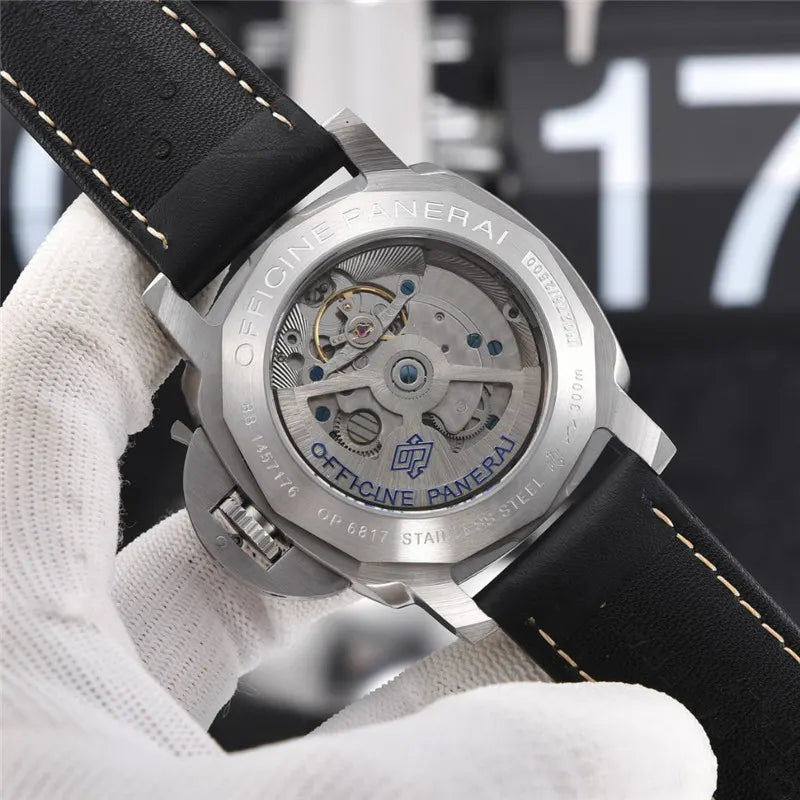 Panerai Black Dial Steel Watch