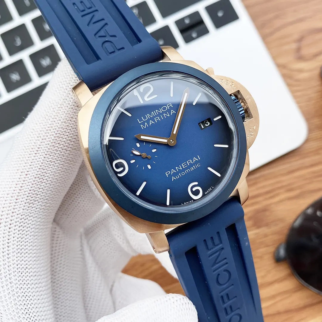 Panerai Blue Rose Gold Watch - Hình 4