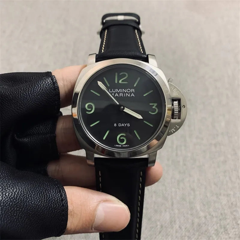 Panerai Black Leather 8 Days